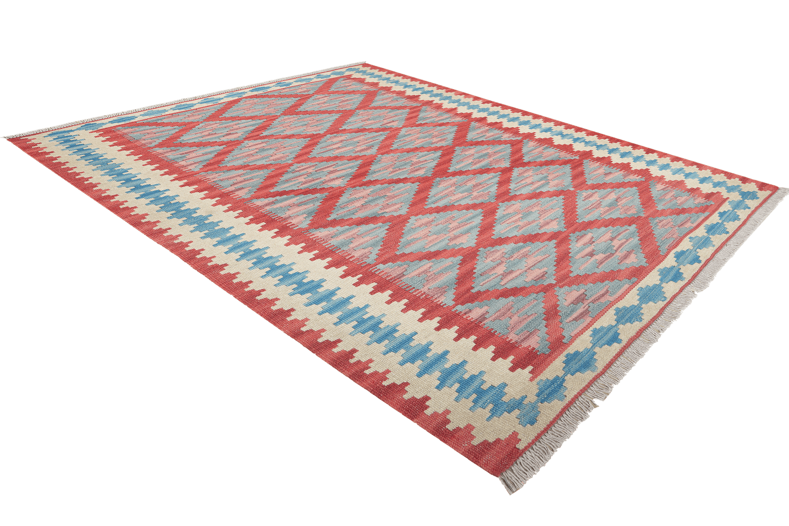 Kelim Gashgai — Handmade, 123x181 cm, Red, 100% Virgin Wool | View 4