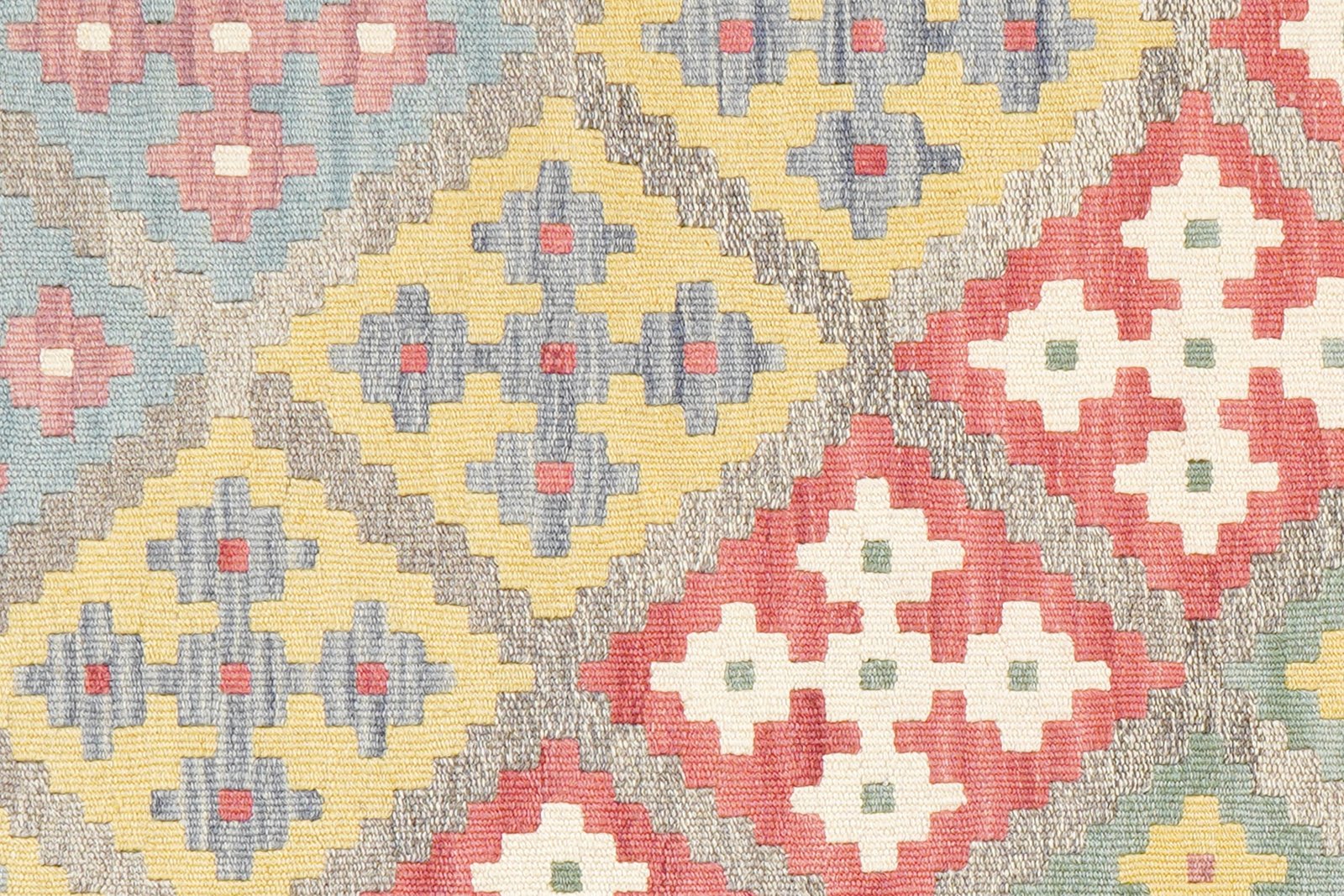 Kelim Gashgai — Handmade, 124x177 cm, Grey, 100% Virgin Wool | View 5