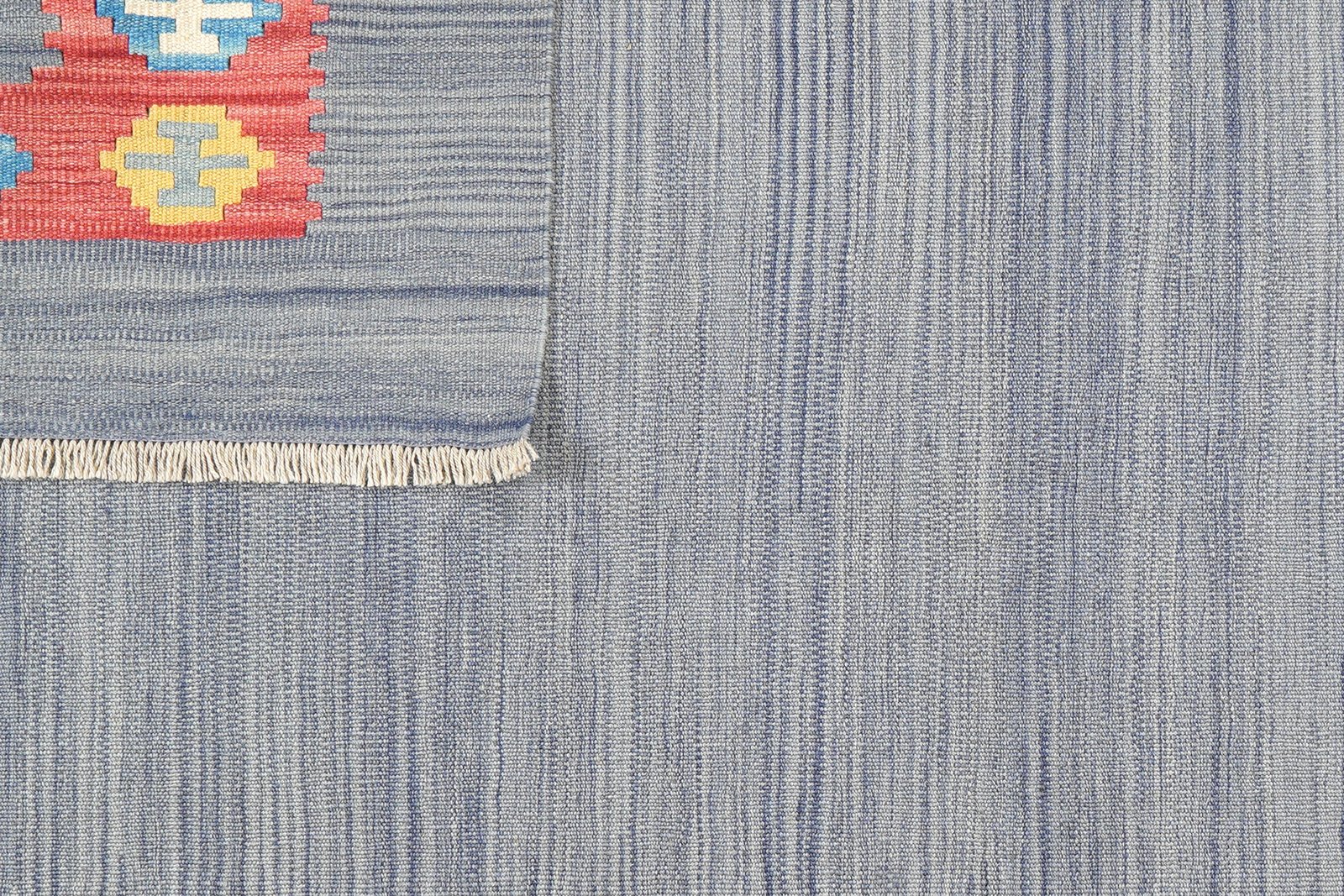 Kelim Gashgai — Handmade, 157x203 cm, Grey, 100% Virgin Wool | View 6