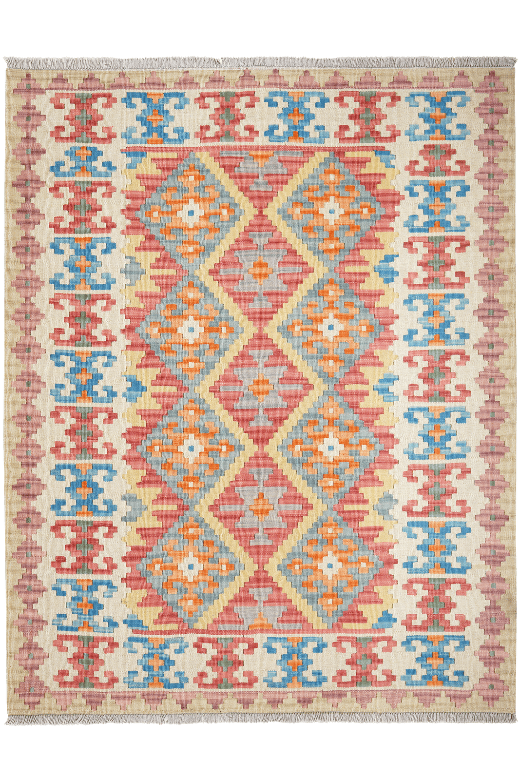 Kelim Gashgai — Handmade, 157x196 cm, Multicolor, 100% Virgin Wool | Main view