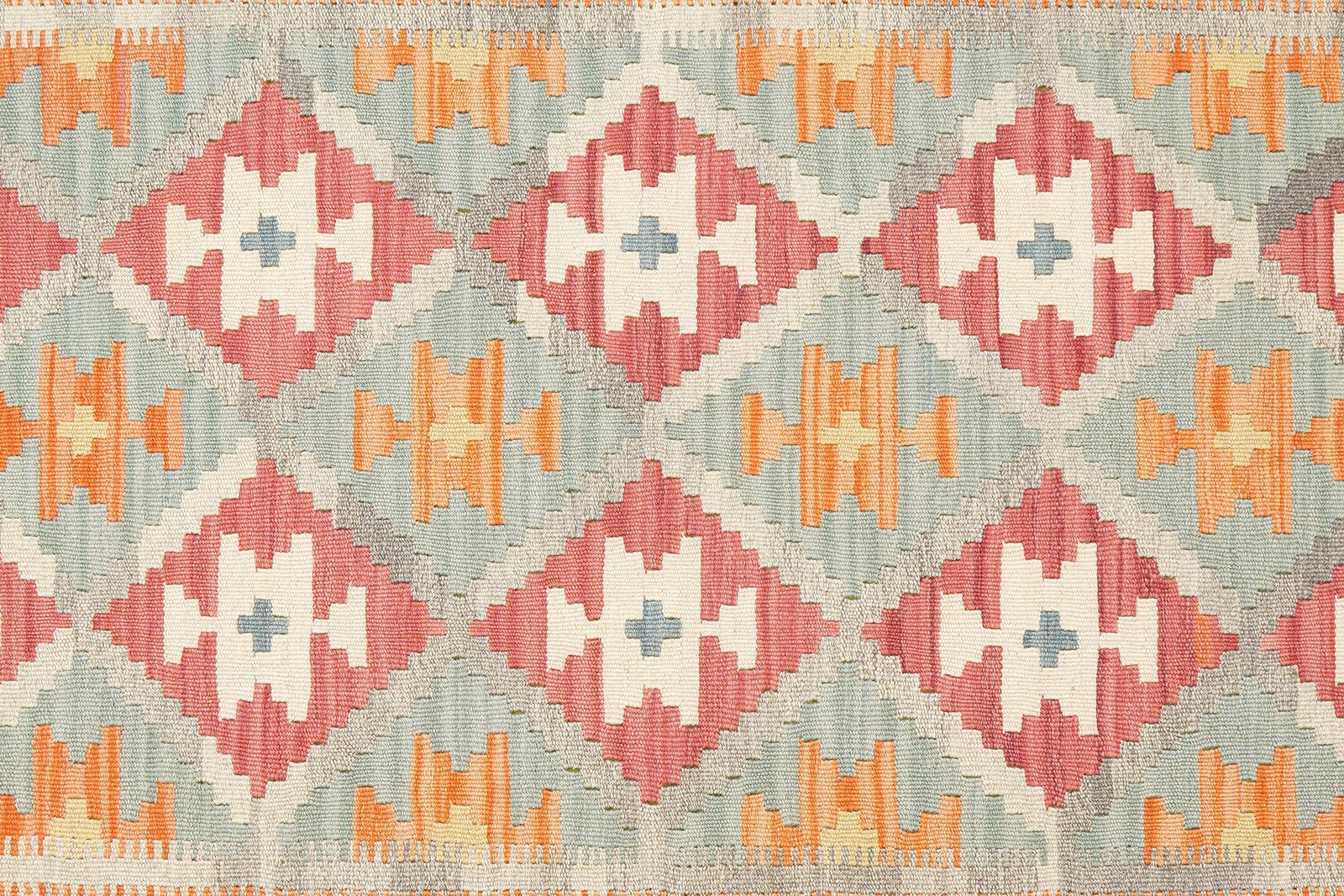 Kelim Gashgai — Handmade, 149x203 cm, Beige, 100% Virgin Wool | View 5