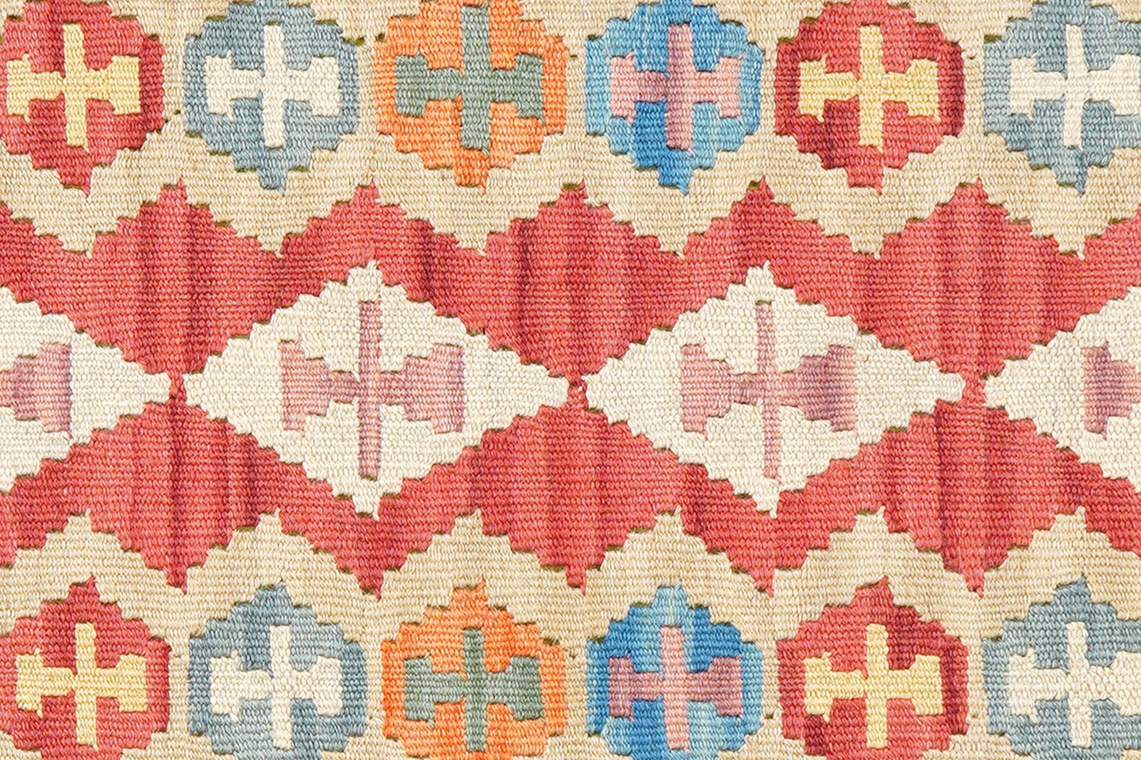 Kelim Gashgai — Handmade, 60x244 cm, Red, 100% Virgin Wool | View 5