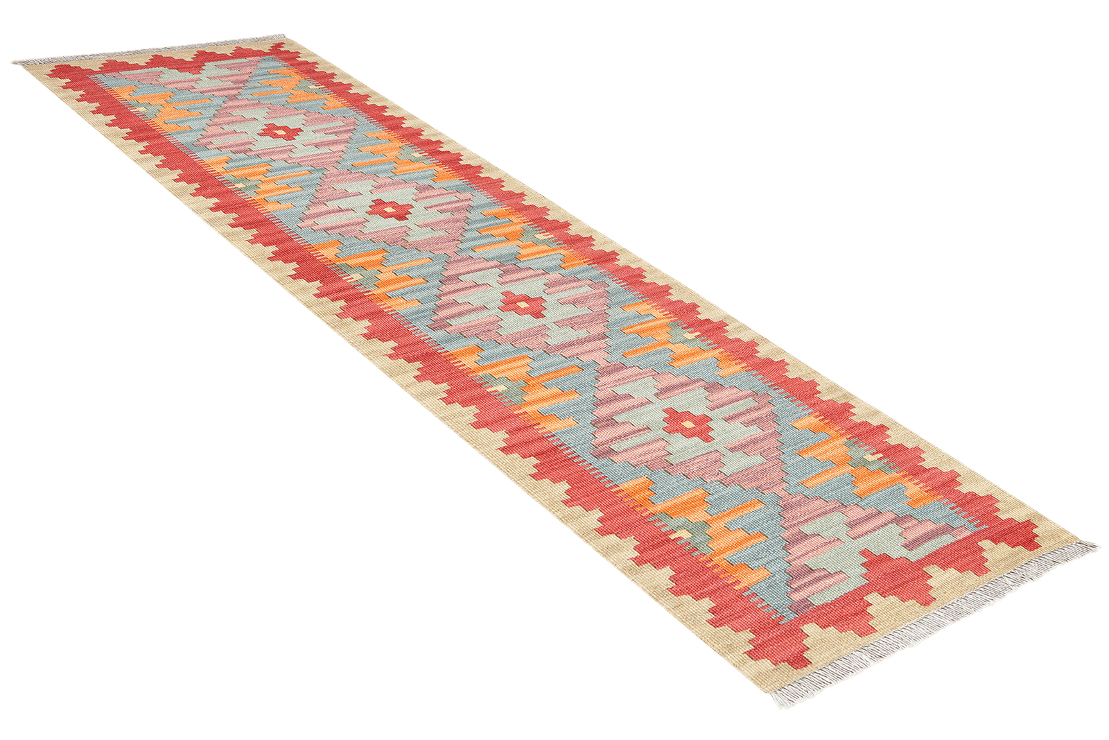 Kelim Gashgai — Handmade, 56x190 cm, Multicolor, 100% Virgin Wool | View 4