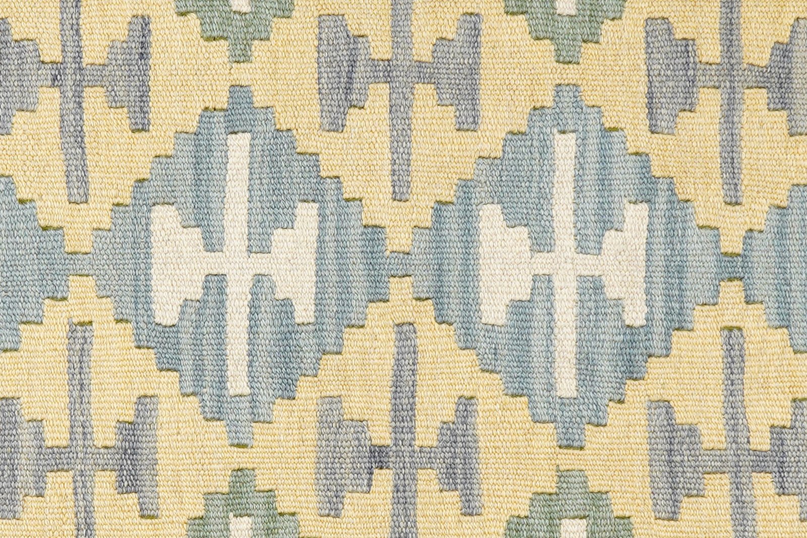 Kelim Gashgai — Handmade, 59x198 cm, Yellow, 100% Virgin Wool | View 5