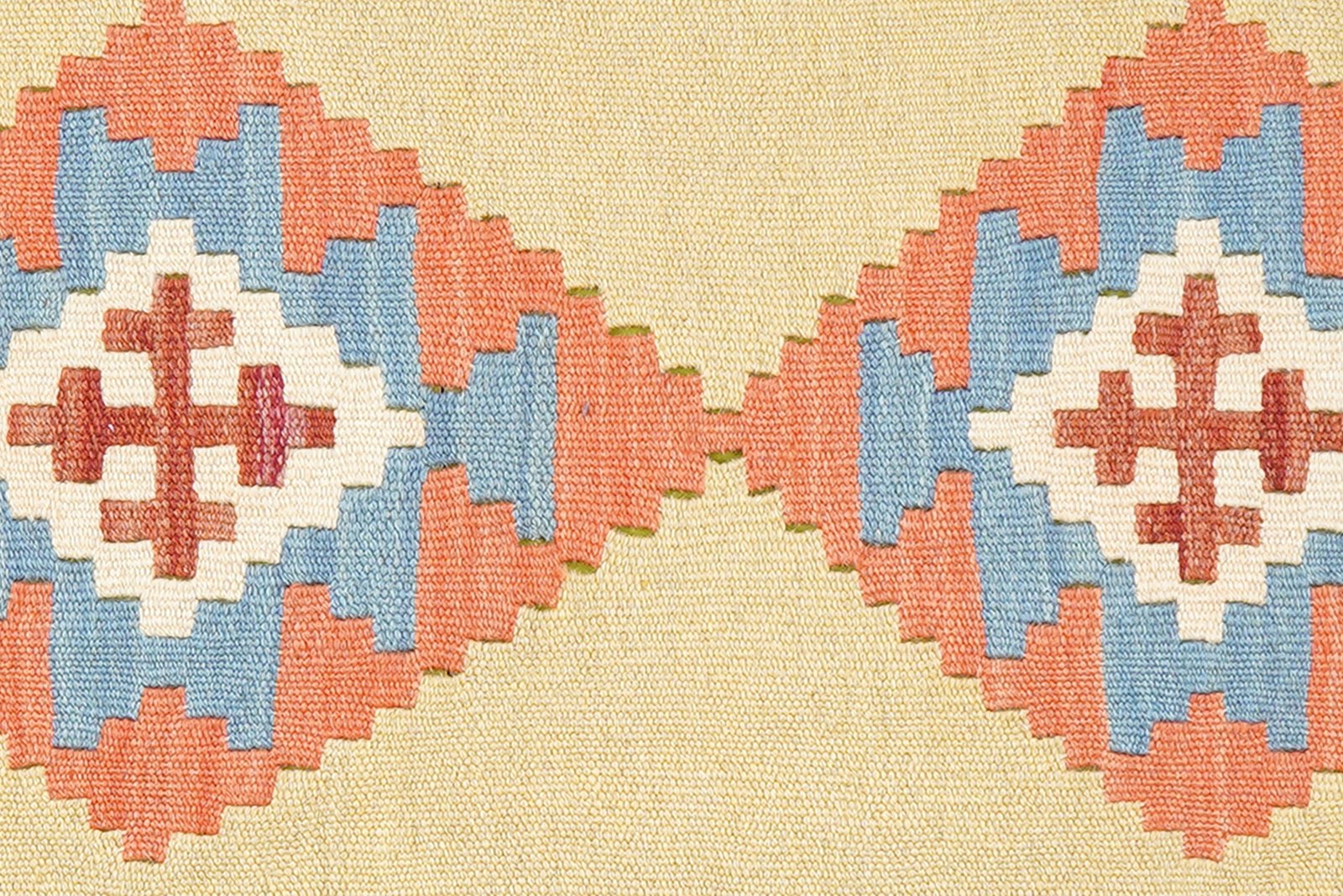 Kelim Gashgai — Handmade, 59x185 cm, Yellow, 100% Virgin Wool | View 5