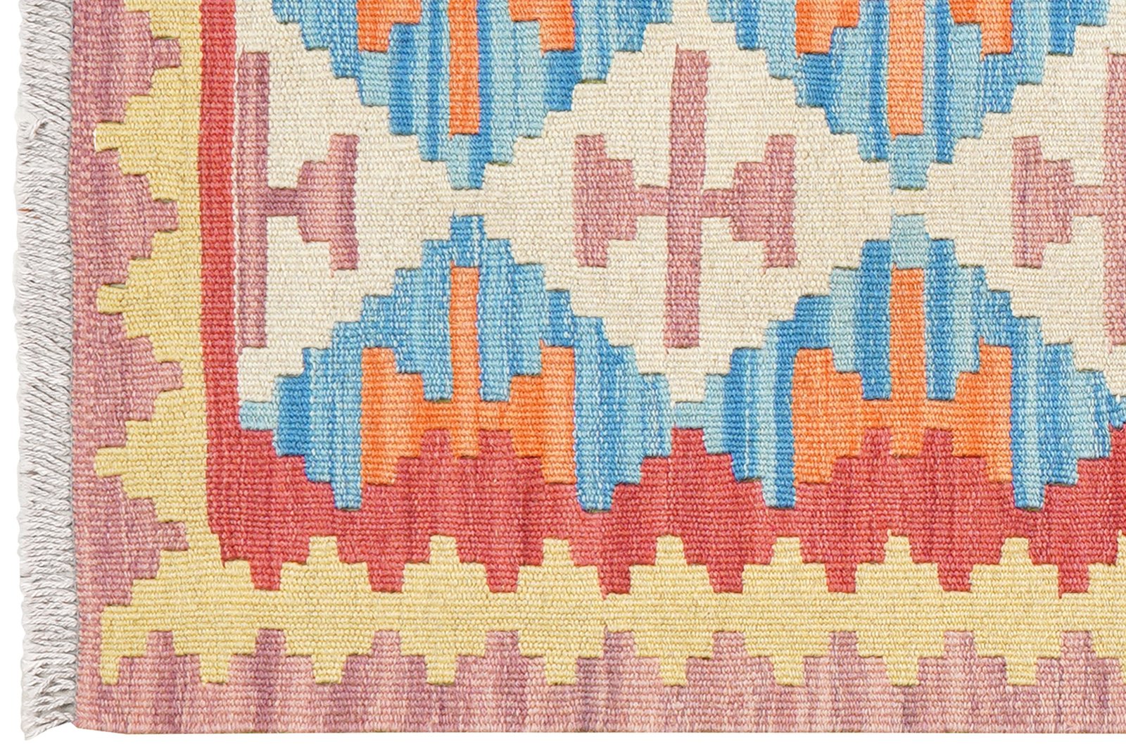 Kelim Gashgai — Handmade, 58x187 cm, Blue, 100% Virgin Wool | View 3