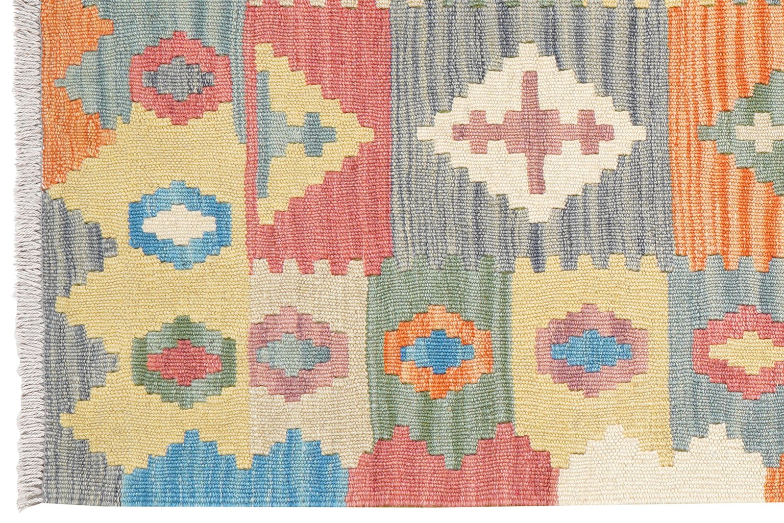 Kelim Gashgai — Handmade, 64x203 cm, Multicolor, 100% Virgin Wool | View 3