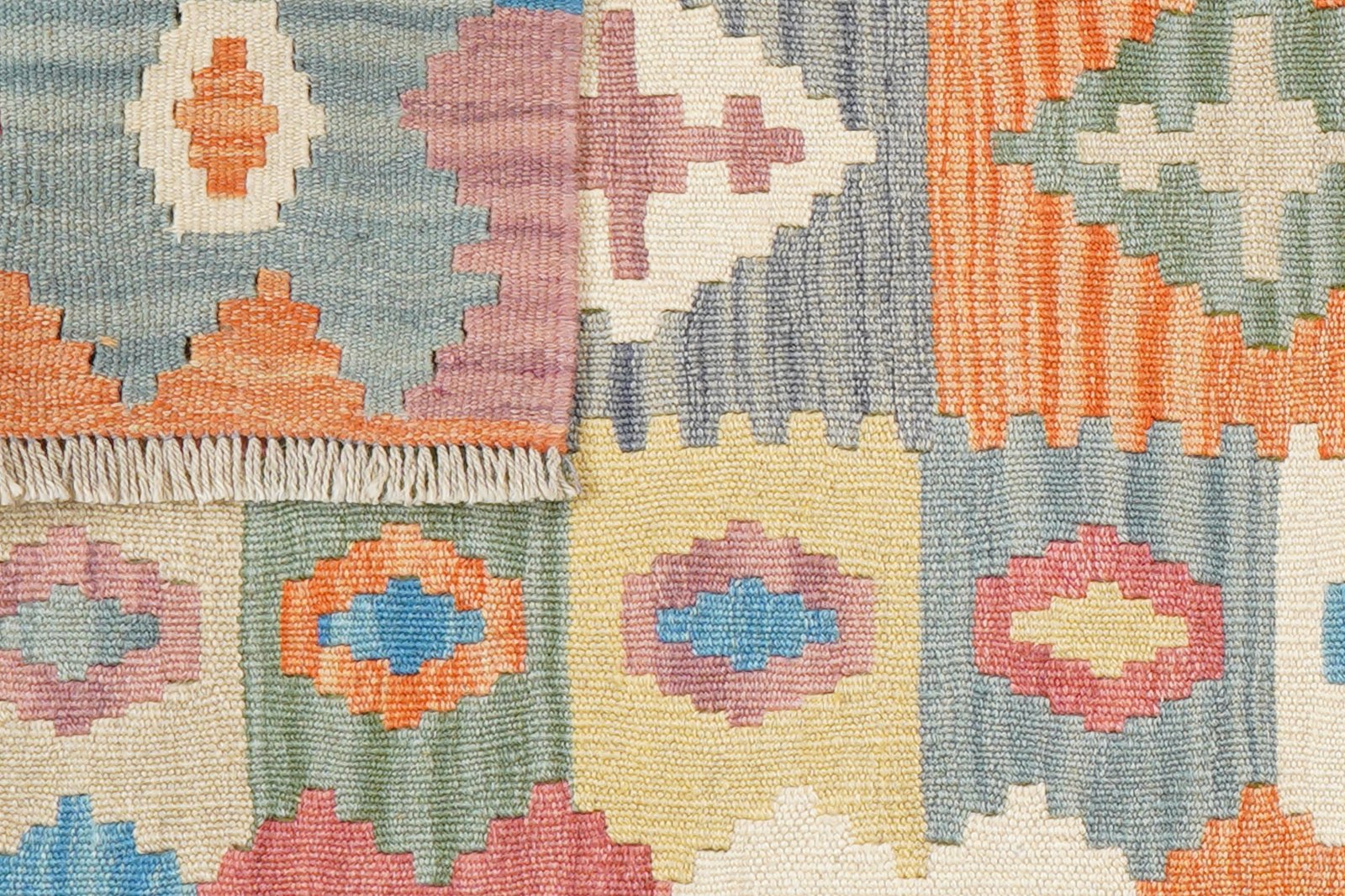Kelim Gashgai — Handmade, 64x203 cm, Multicolor, 100% Virgin Wool | View 6