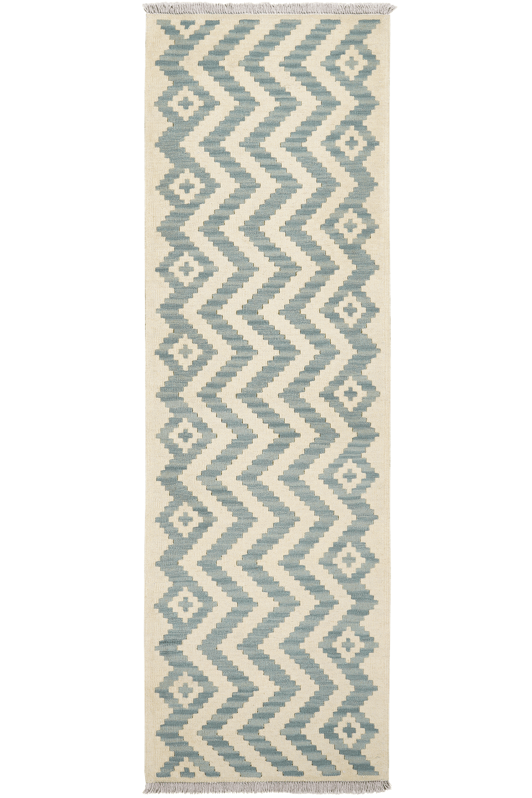 Kelim Gashgai — Handmade, 62x195 cm, Beige, 100% Virgin Wool | Main view