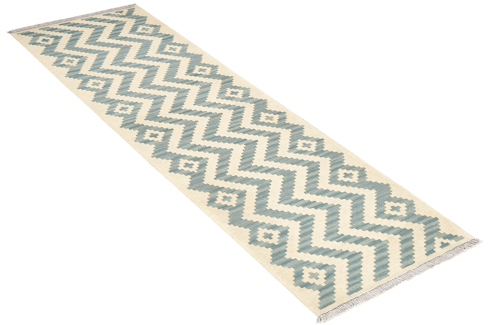 Kelim Gashgai — Handmade, 62x195 cm, Beige, 100% Virgin Wool | View 4