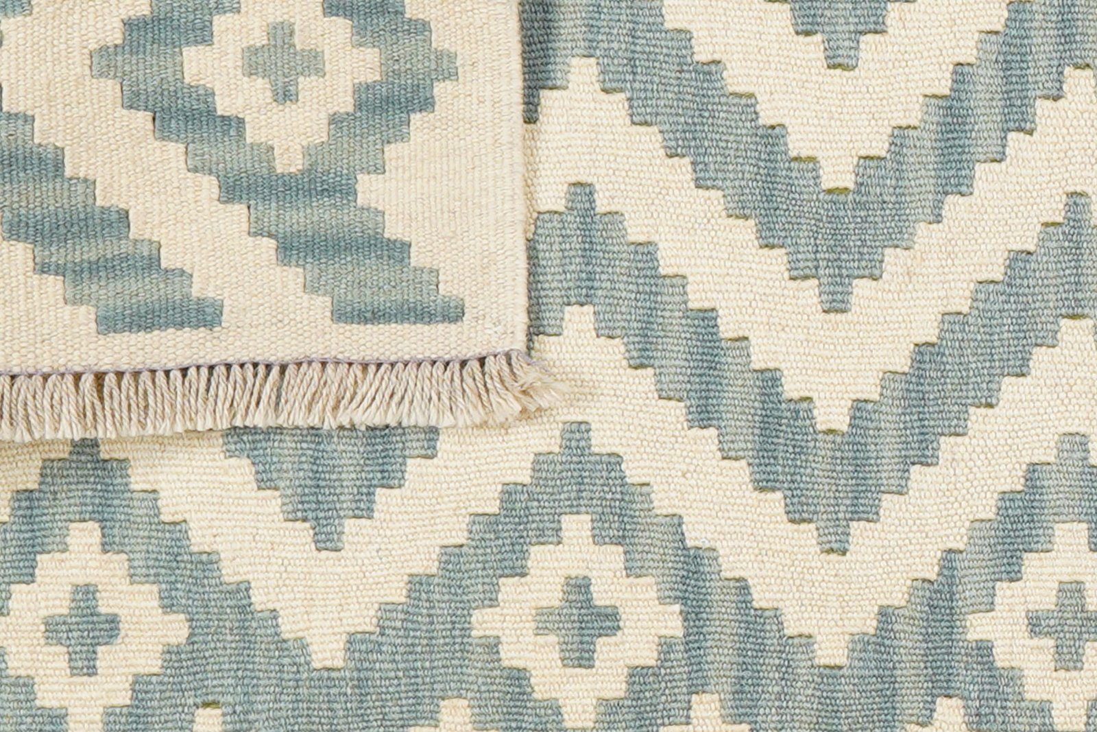 Kelim Gashgai — Handmade, 62x195 cm, Beige, 100% Virgin Wool | View 6