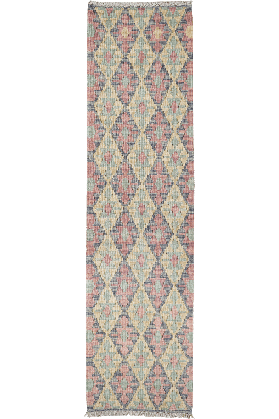 Kelim Gashgai — Handmade, 61x239 cm, Grey, 100% Virgin Wool | Main view
