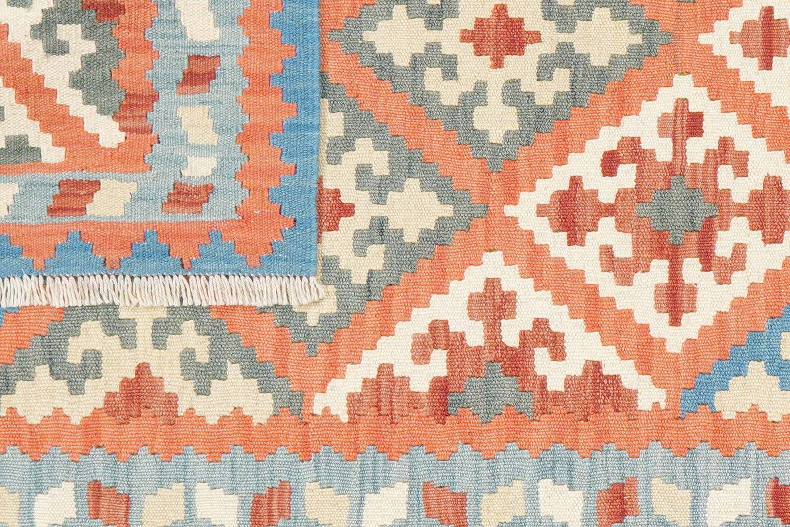 Kelim Gashgai — Handmade, 85x201 cm, Red, 100% Virgin Wool | View 6