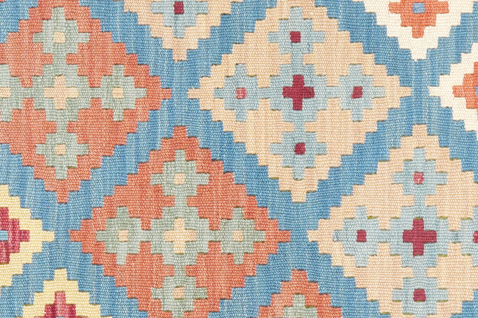 Kelim Gashgai — Handgefertigt, 197x84 cm, Blau, 100% Virgin Wool | View 6