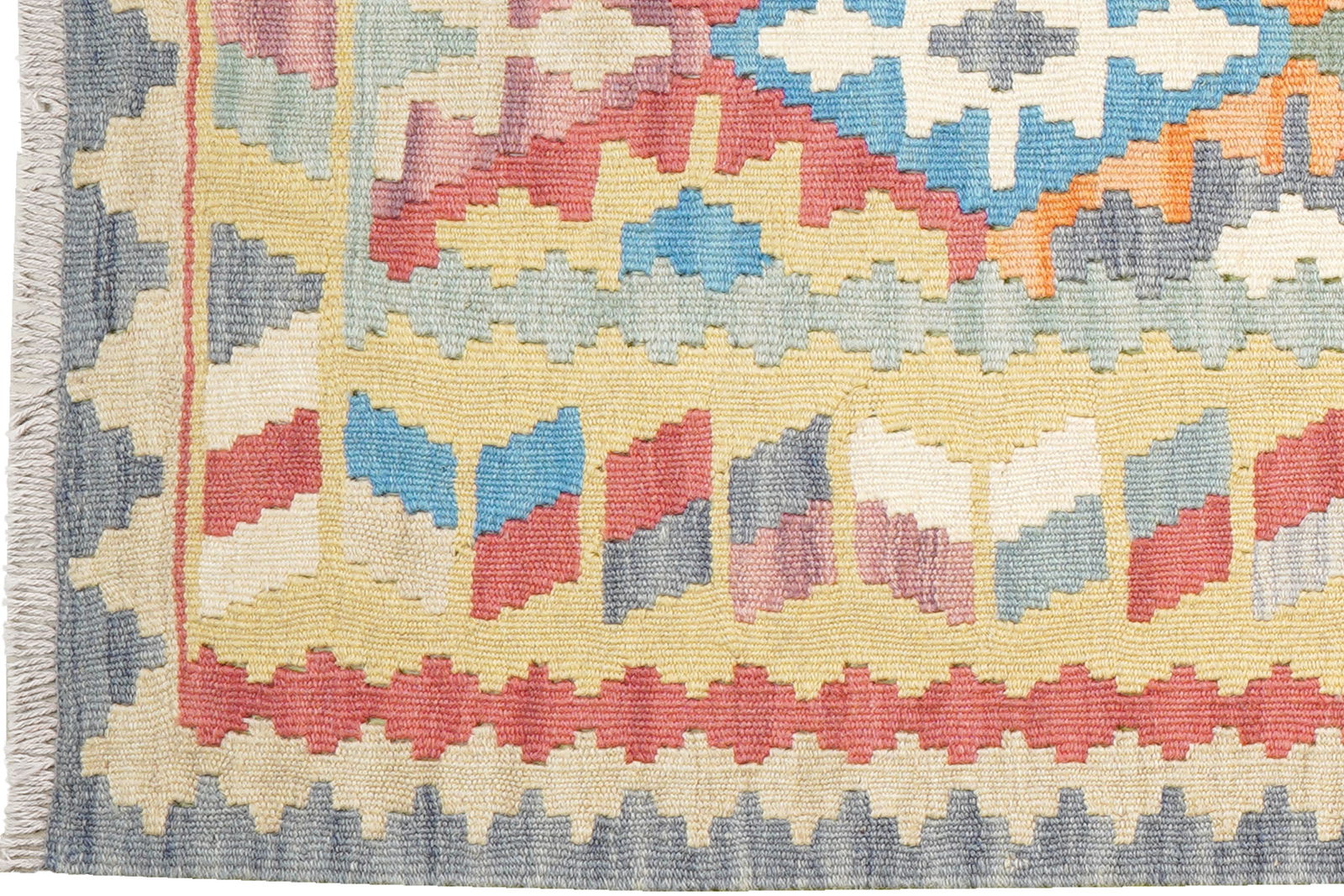 Kelim Gashgai — Handgefertigt, 242x83 cm, Bunt, 100% Virgin Wool | View 4