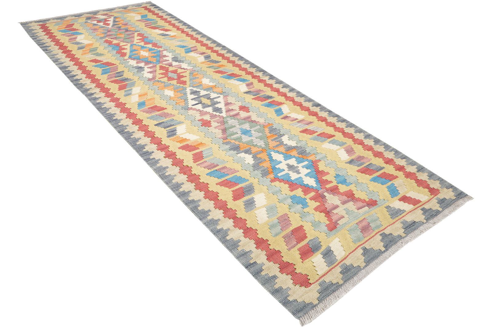 Kelim Gashgai — Handgefertigt, 242x83 cm, Bunt, 100% Virgin Wool | View 5