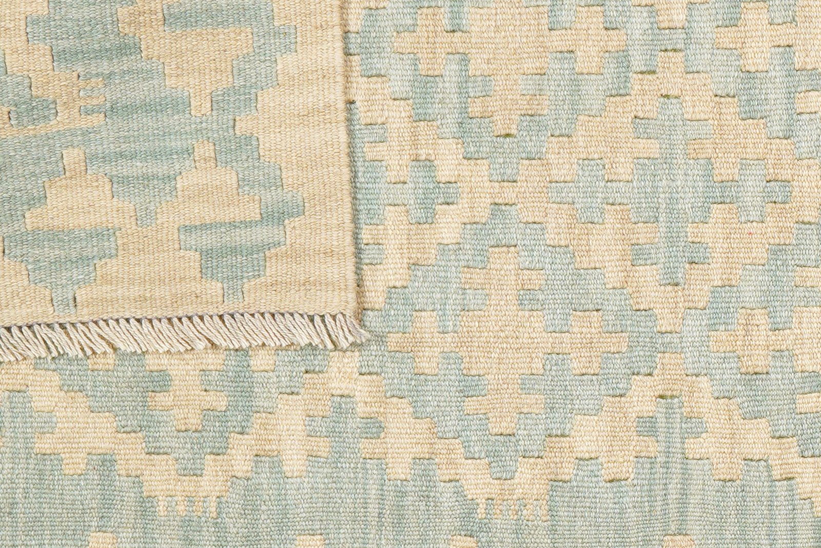 Kelim Gashgai — Handmade, 85x255 cm, Beige, 100% Virgin Wool | View 6