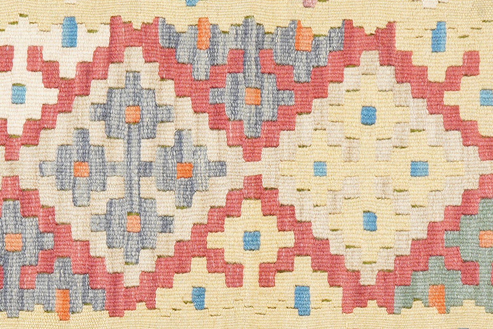 Kelim Gashgai — Handmade, 83x237 cm, Red, 100% Virgin Wool | View 5