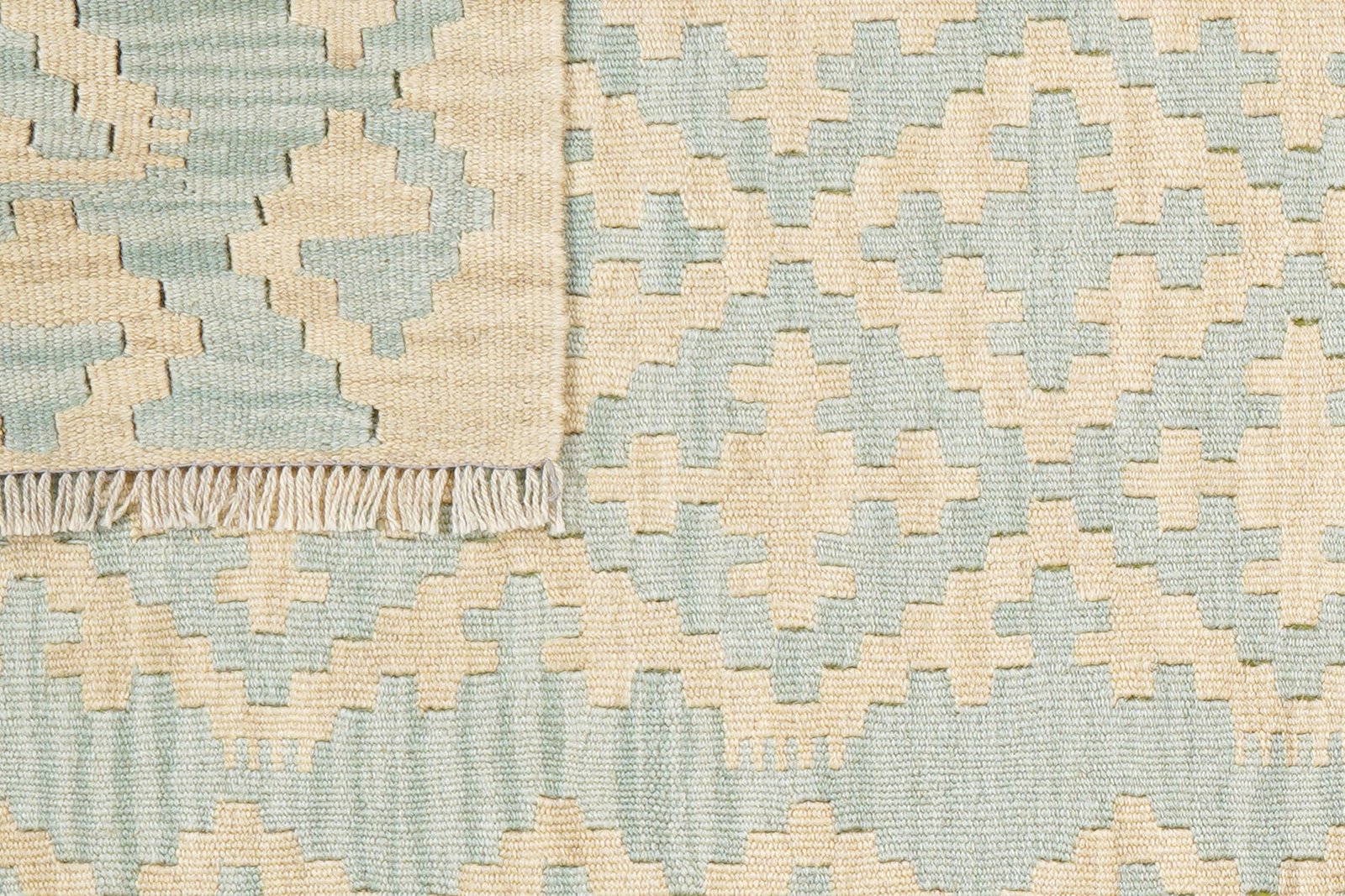 Kelim Gashgai — Handmade, 85x255 cm, Beige, 100% Virgin Wool | View 6