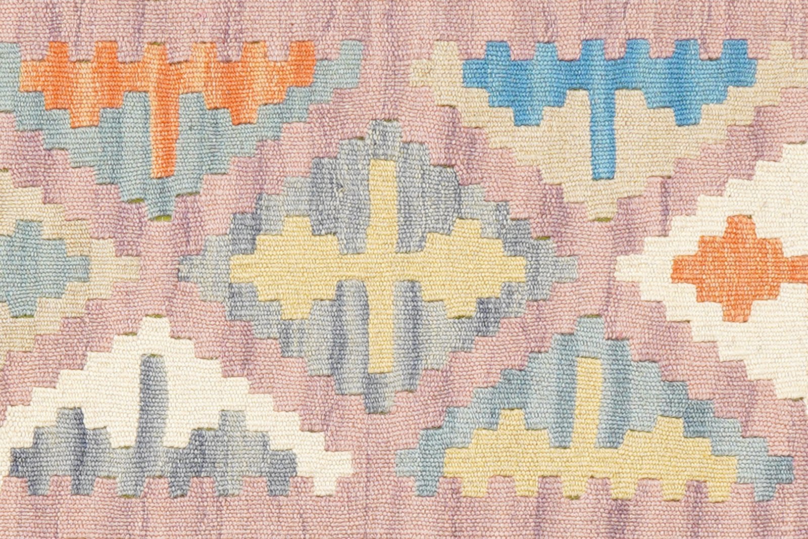 Kelim Gashgai — Handmade, 85x297 cm, Pink, 100% Virgin Wool | View 5