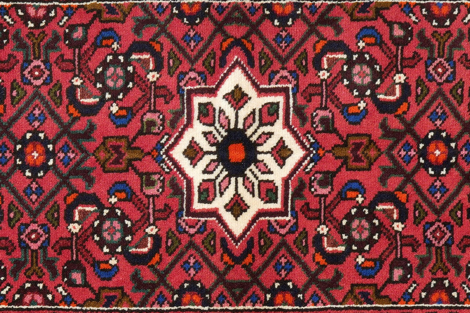 Hosseinabad — Hand-knotted, 69x191 cm, Red, 100% Virgin Wool | View 6