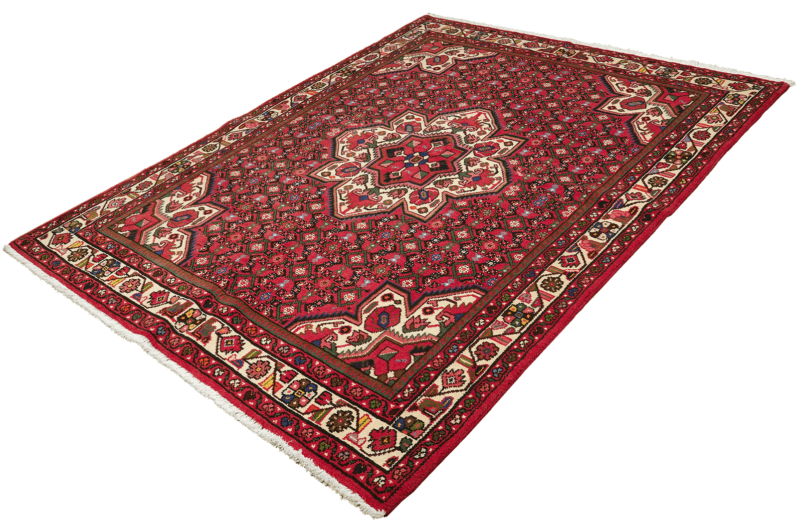 Hosseinabad — Hand-knotted, 153x208 cm, Red, 100% Virgin Wool | View 5