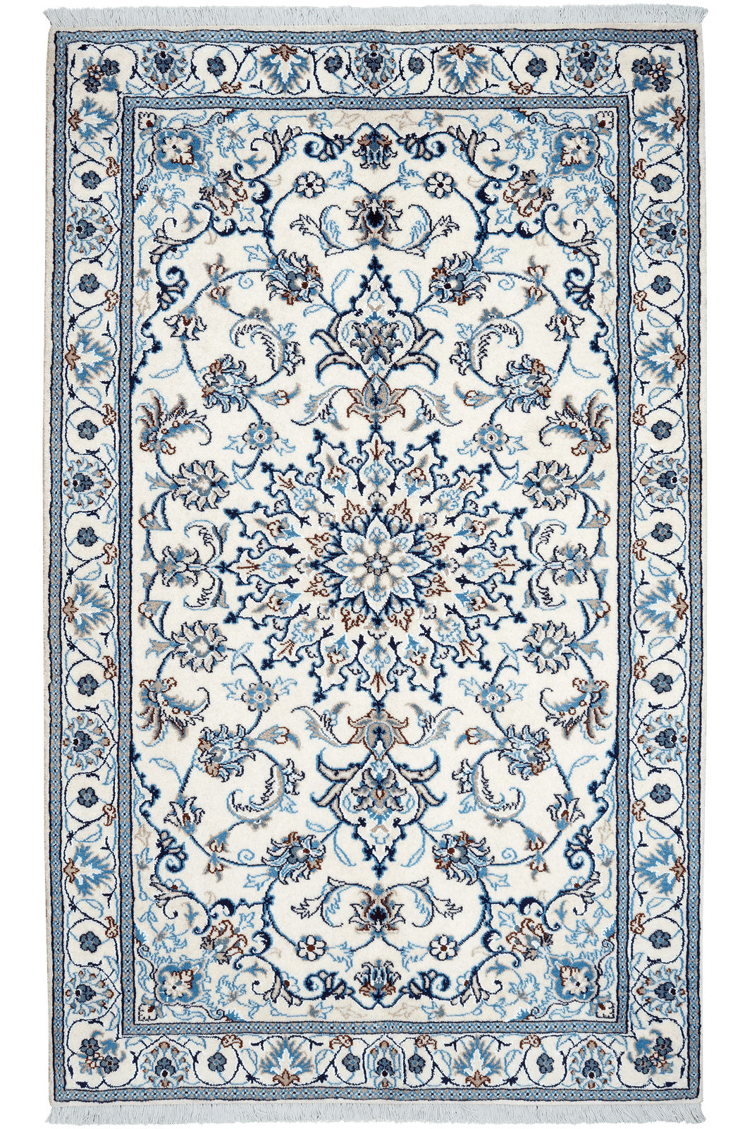Nain 12La — Hand-knotted, 119x195 cm, Beige, 100% Virgin Wool | Main view