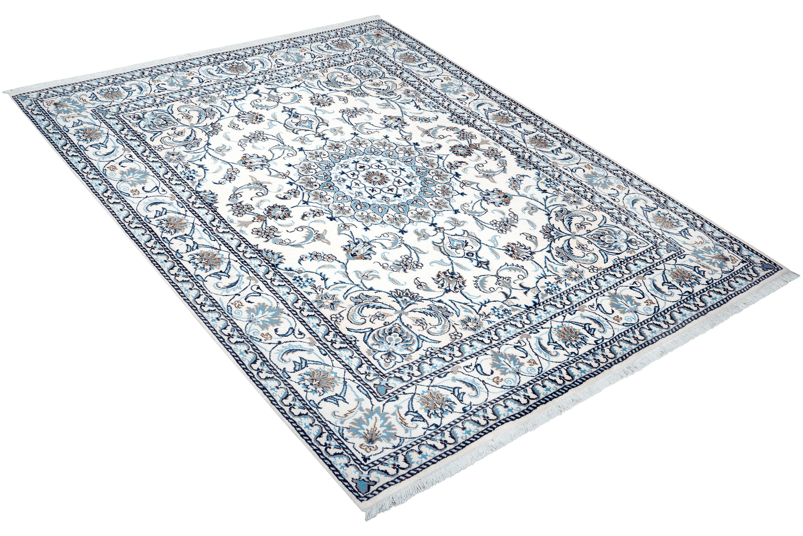 Nain 12La — Hand-knotted, 193x241 cm, Beige, 100% Virgin Wool | View 4