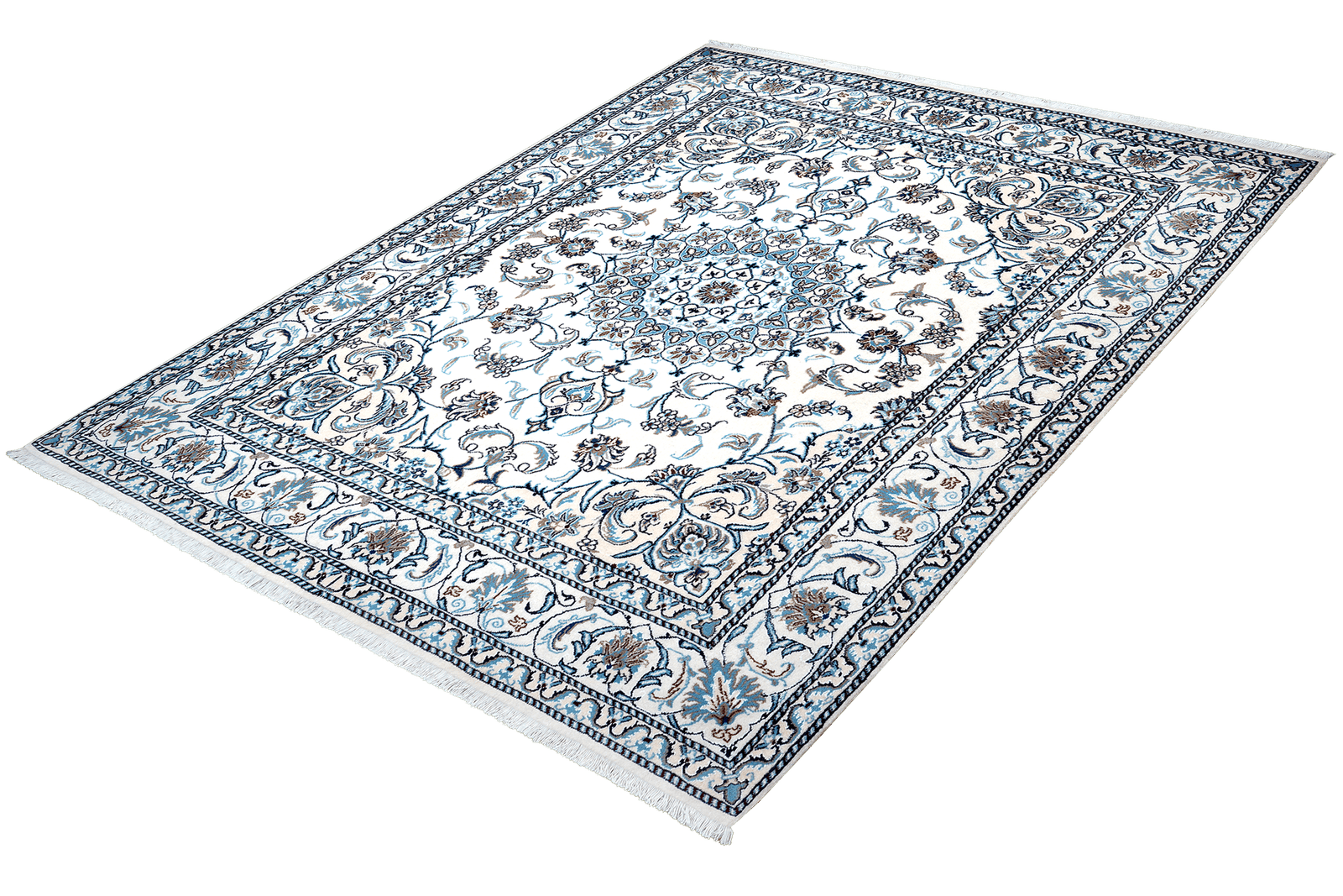 Nain 12La — Hand-knotted, 193x241 cm, Beige, 100% Virgin Wool | View 5