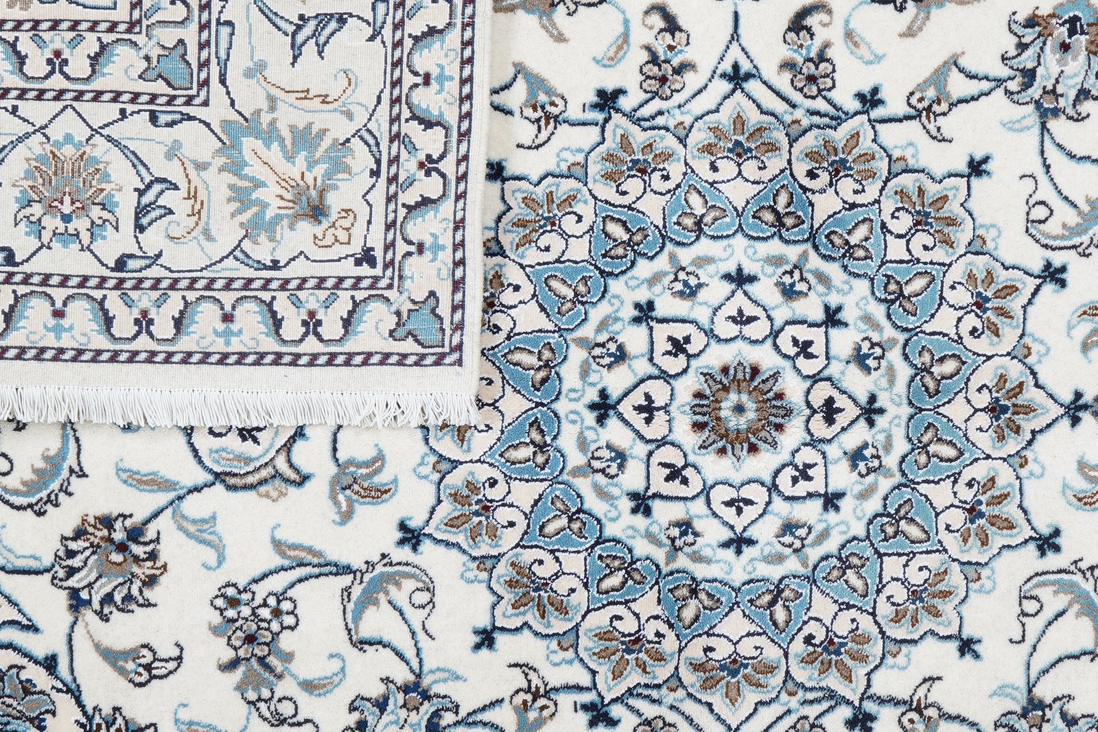 Nain 12La — Hand-knotted, 193x241 cm, Beige, 100% Virgin Wool | View 7