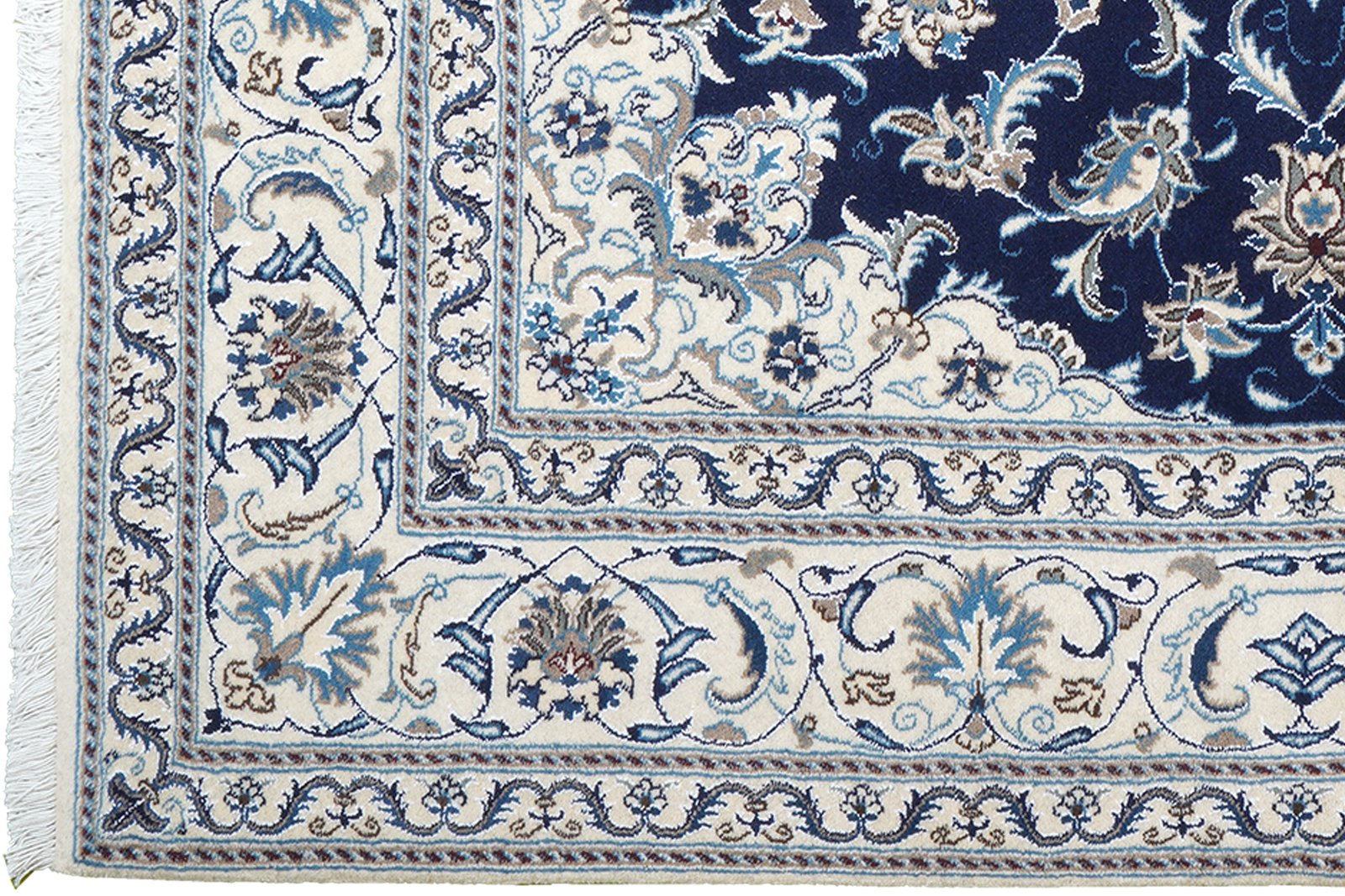 Nain 12La — Hand-knotted, 198x194 cm, Blue, 100% Virgin Wool | View 3