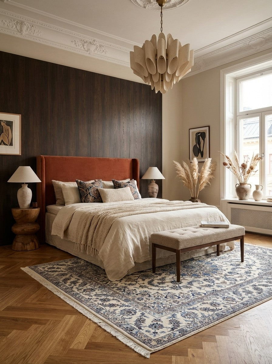 Nain 12La — Hand-knotted, 245x345 cm, Beige, 100% Virgin Wool | Back view