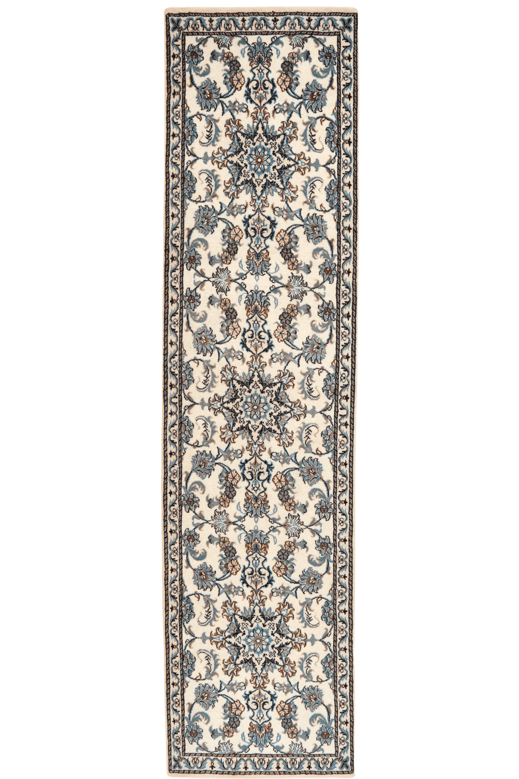 Nain 12La — Hand-knotted, 77x305 cm, Beige, 100% Virgin Wool | Main view