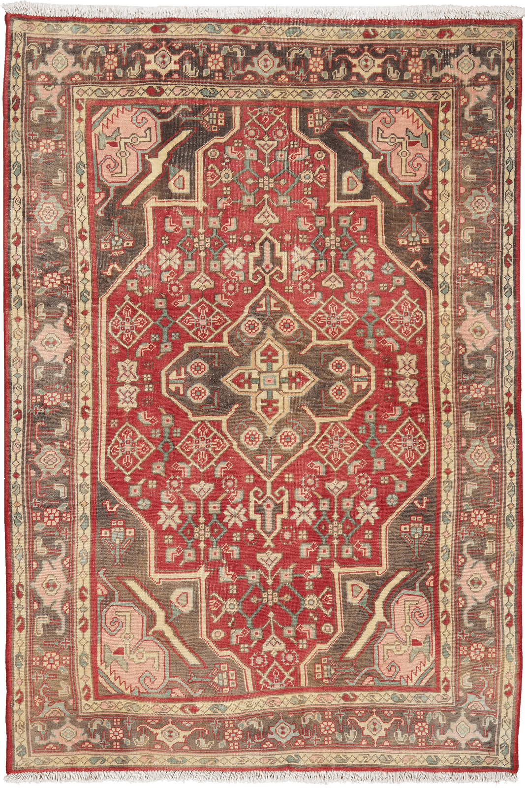Heritage — Hand-knotted, 106x156 cm, Red, 100% Virgin Wool | Main view