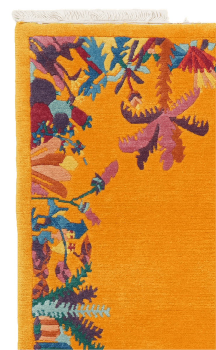 Nepal Sita — Hand-knotted, 120x180 cm, Orange, 100% Virgin Wool | View 3