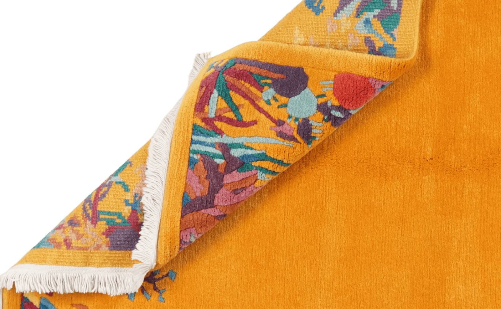 Nepal Sita — Hand-knotted, 120x180 cm, Orange, 100% Virgin Wool | View 5