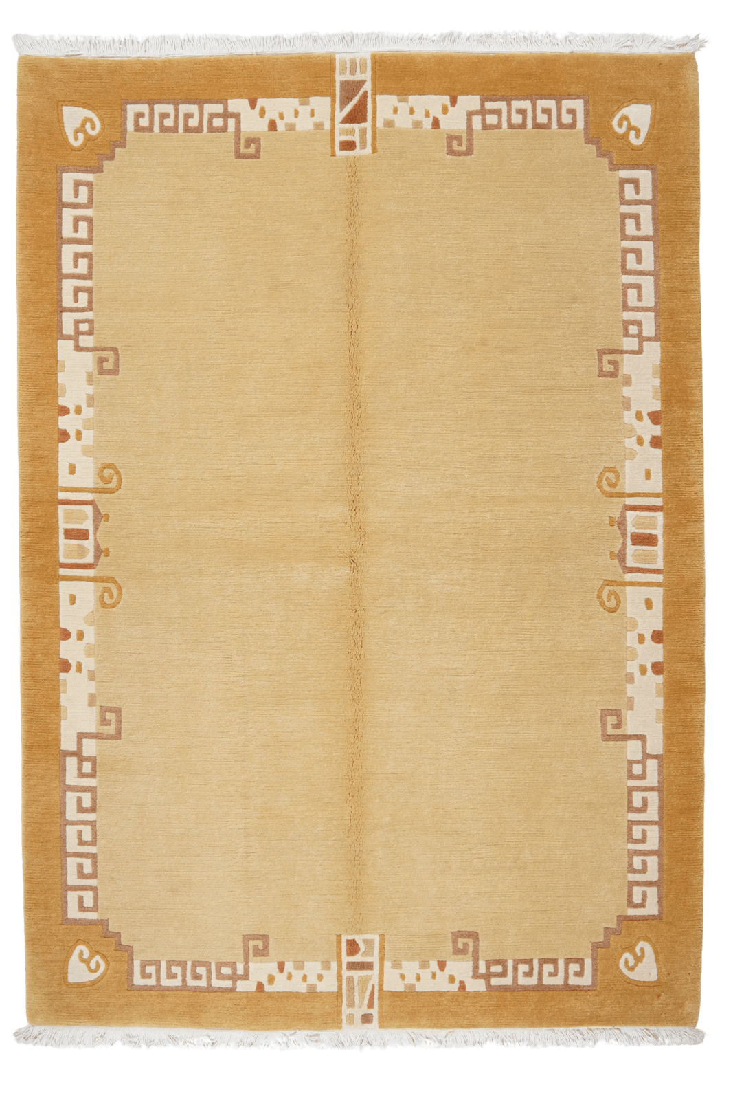 Nepal Rina — Hand-knotted, 170x240 cm, Yellow, 100% Virgin Wool | Main view