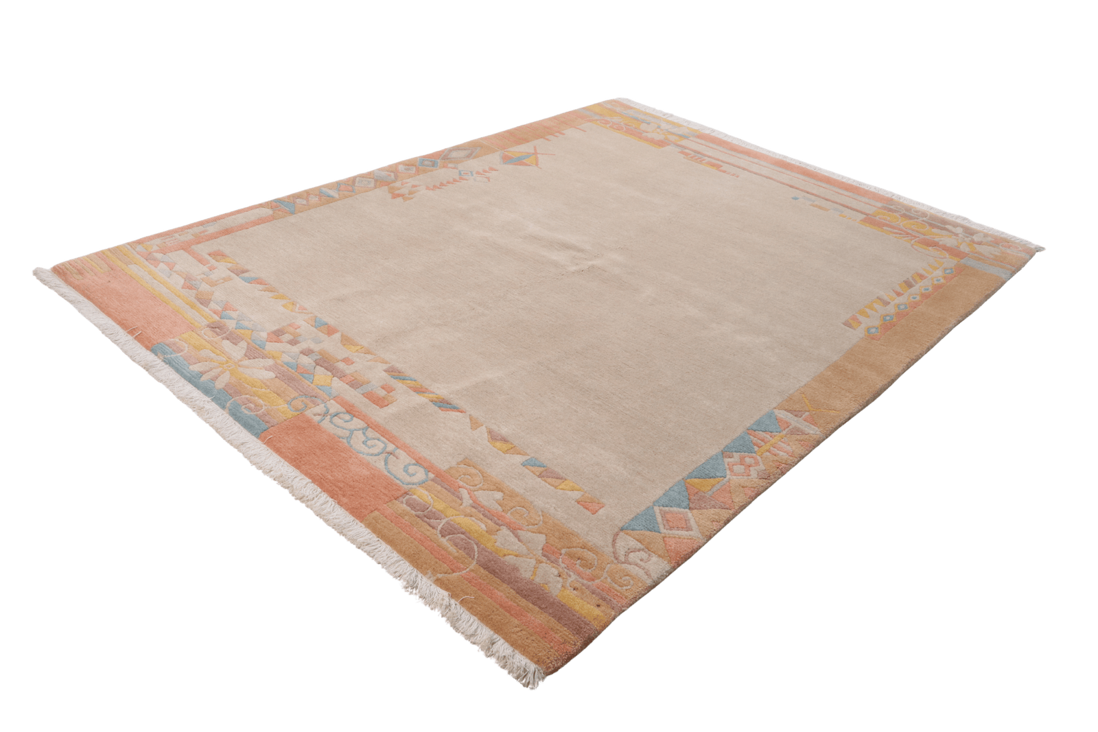 Nepal Mina — Hand-knotted, 174x244 cm, Beige, 100% Virgin Wool | View 6
