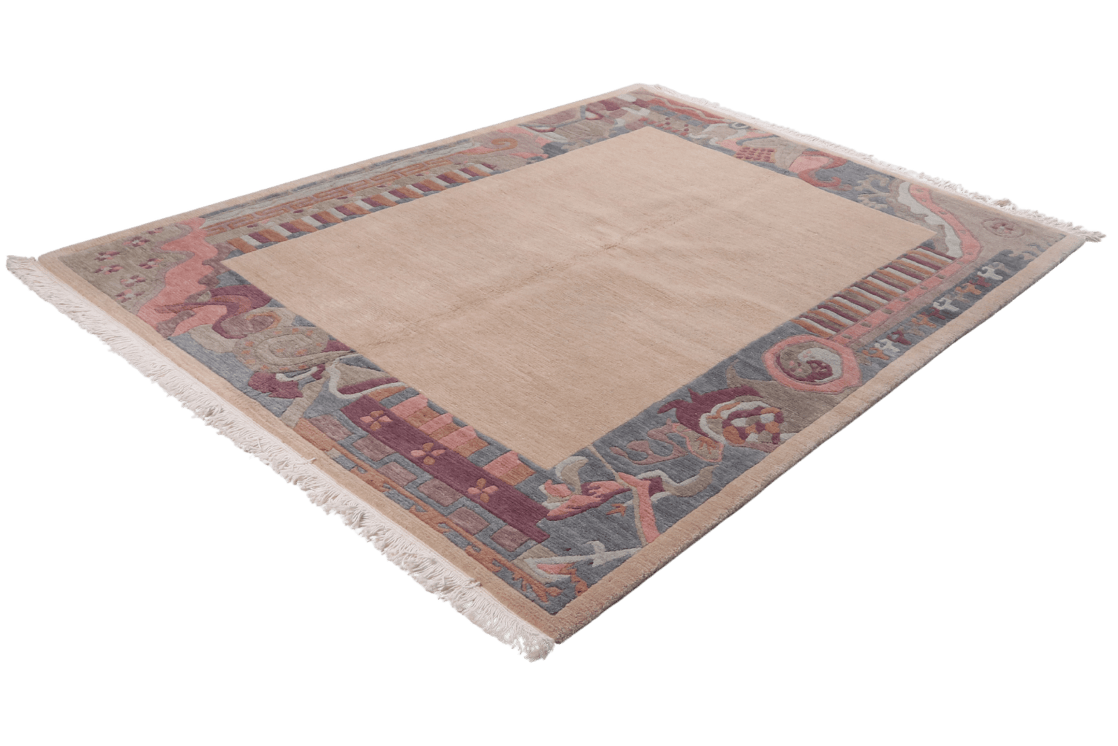 Nepal Asha — Hand-knotted, 172x222 cm, Beige, 100% Virgin Wool | View 6