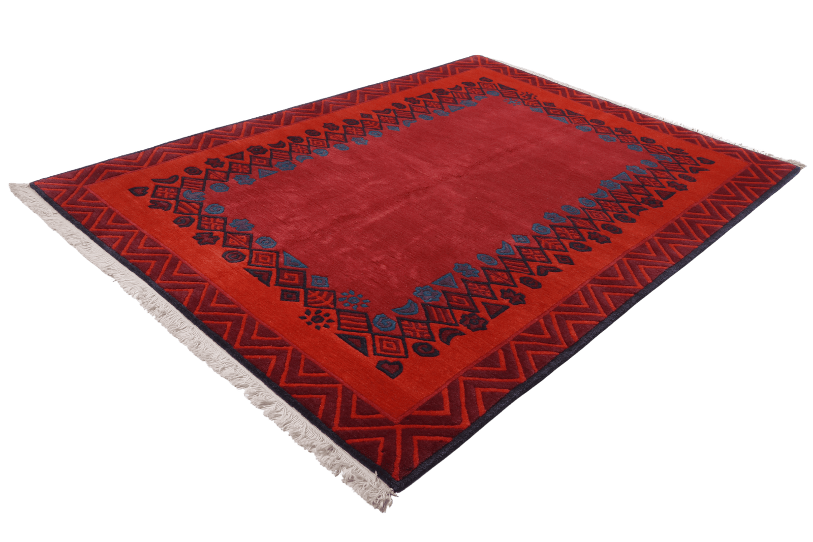 Nepal Anita — Hand-knotted, 172x243 cm, Red, 100% Virgin Wool | View 6