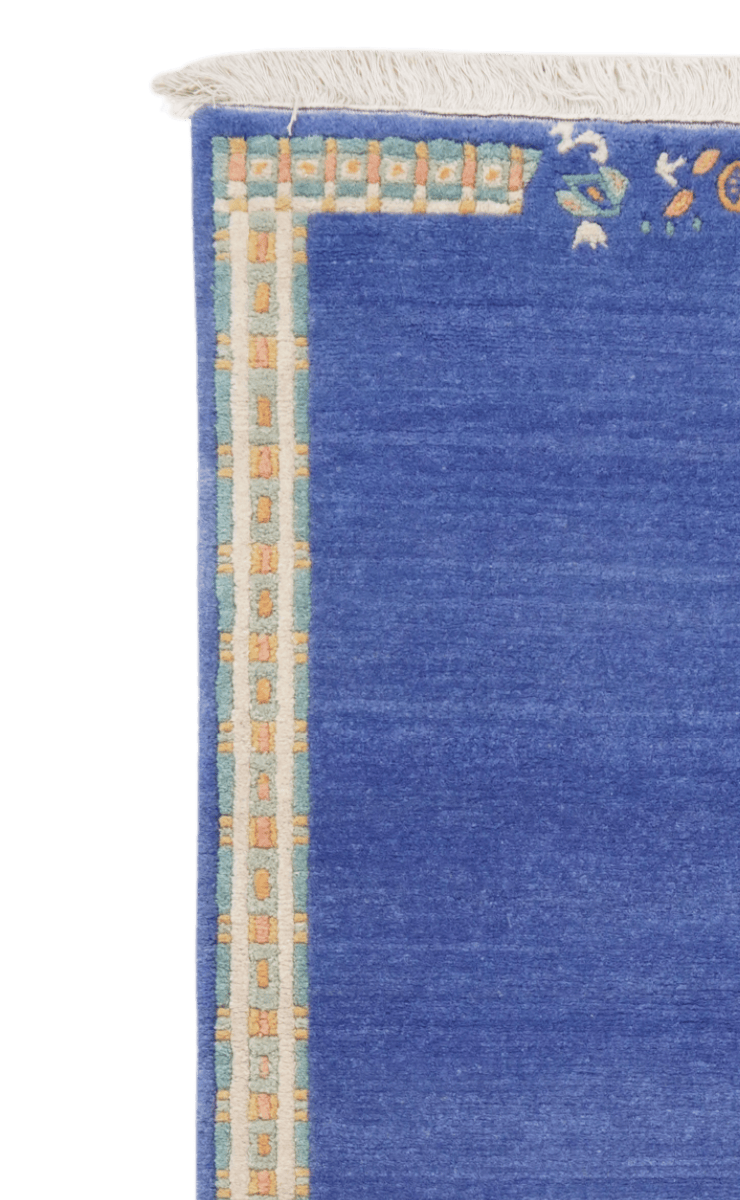 Nepal Komal — Hand-knotted, 102x198 cm, Blue, 100% Virgin Wool | View 3