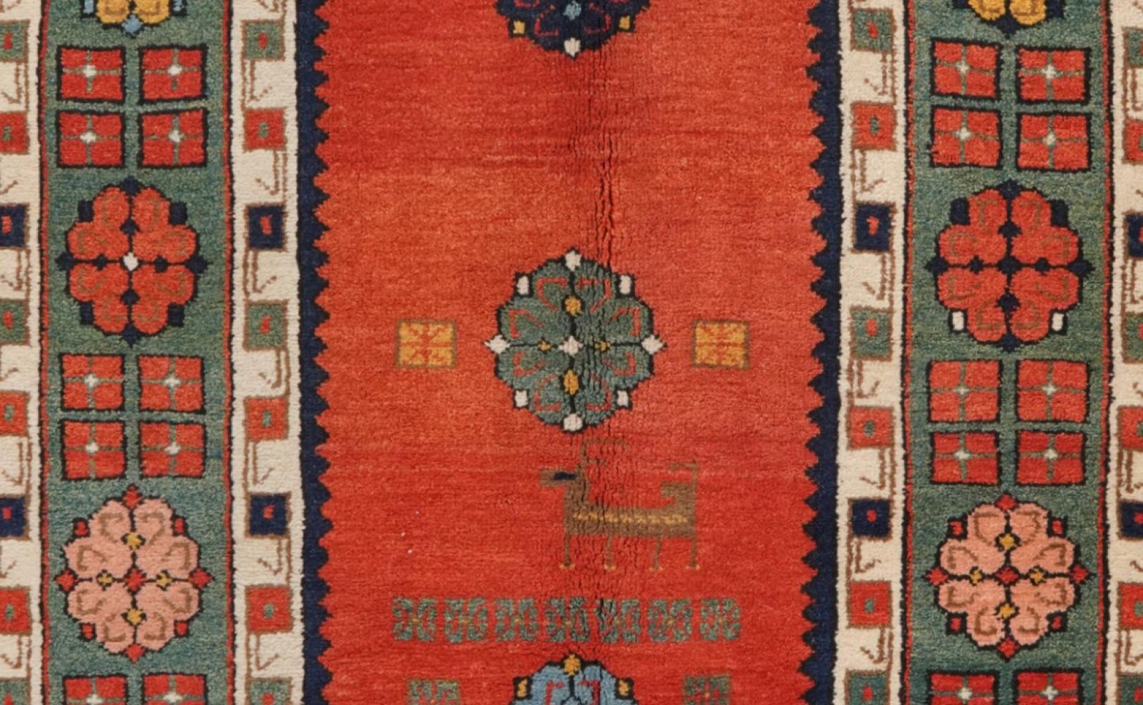 Nepal — Hand-knotted, 130x205 cm, Red, 100% Virgin Wool | View 4