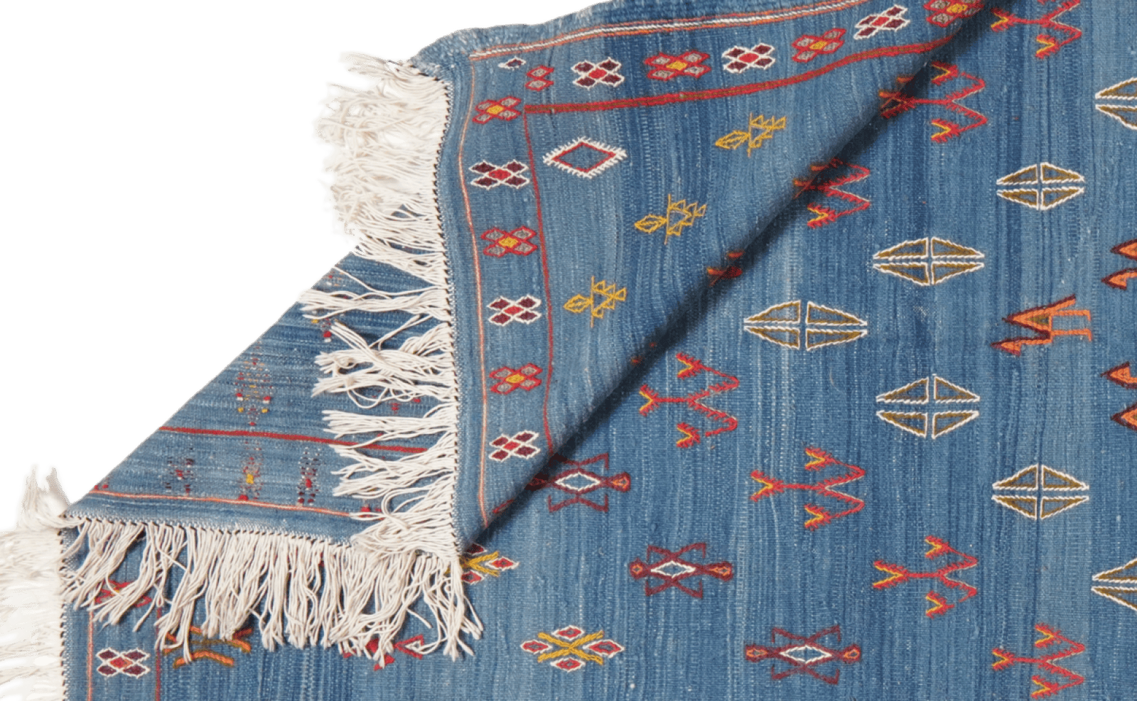Kelim — Handmade, 149x260 cm, Blue, 100% Virgin Wool | View 5
