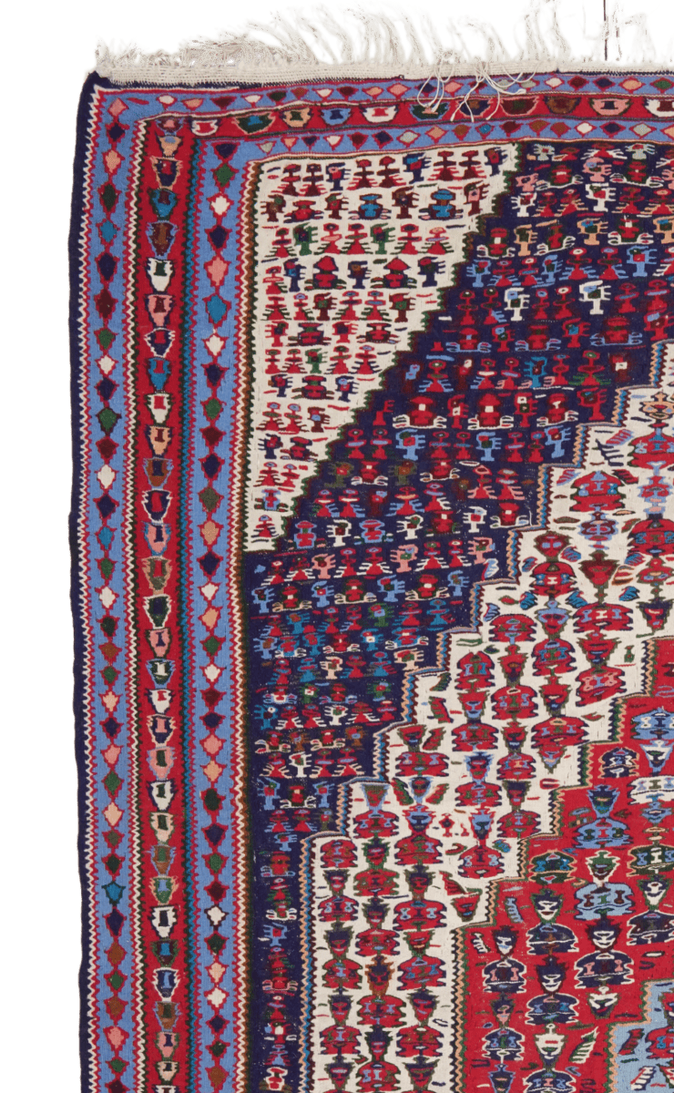 Kelim — Handmade, 203x298 cm, Beige, 100% Virgin Wool | View 3
