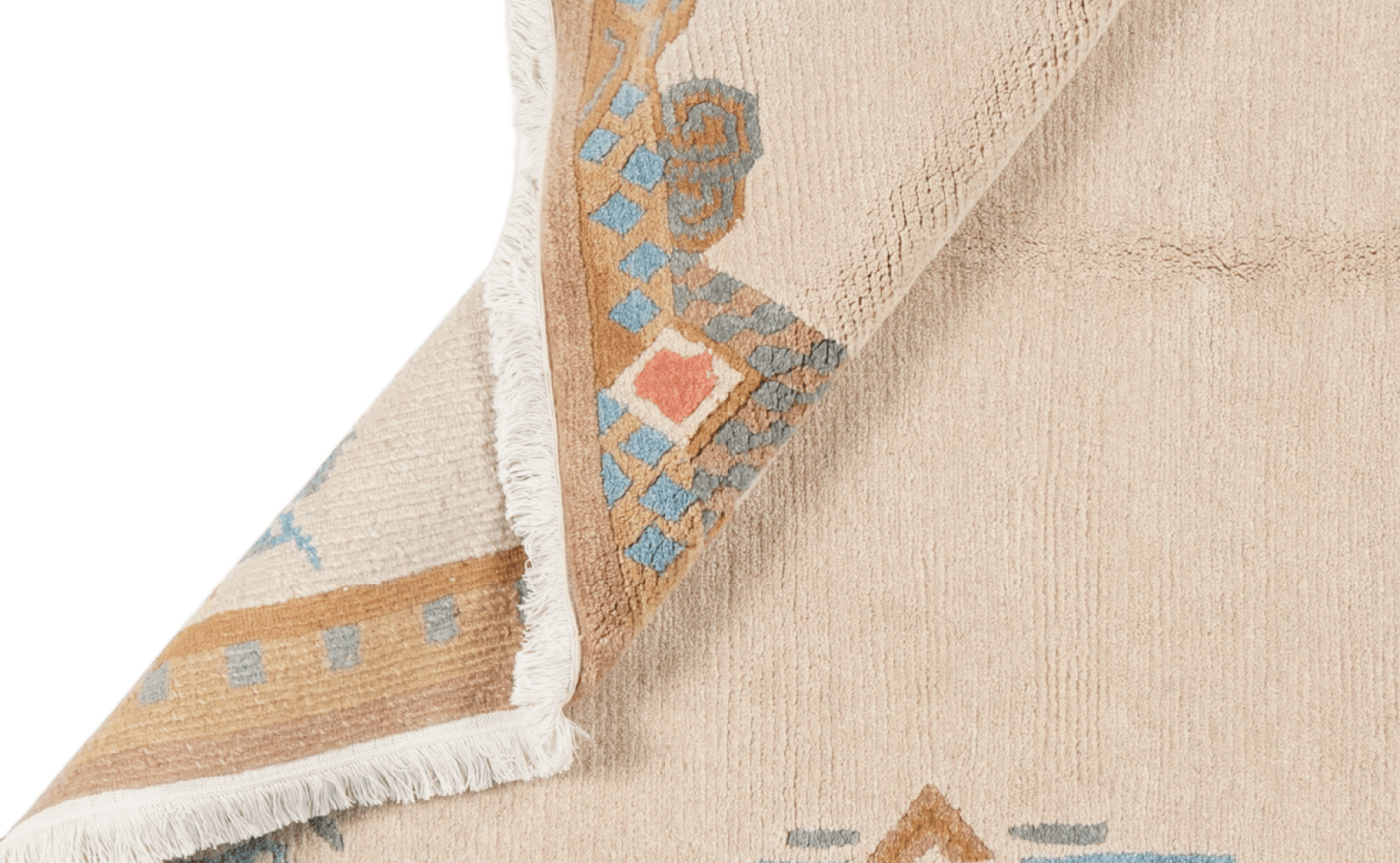 Nepal Sunita — Hand-knotted, 122x188 cm, Beige, 100% Virgin Wool | View 5
