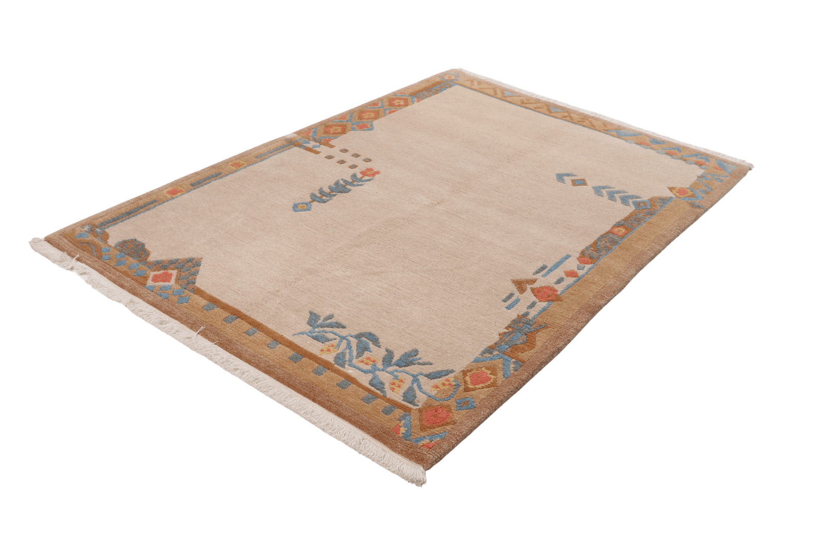 Nepal Sunita — Hand-knotted, 122x188 cm, Beige, 100% Virgin Wool | View 6