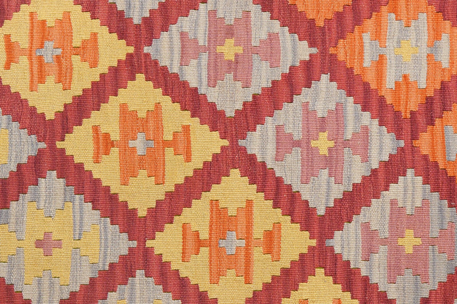 Kelim Gashgai — Handmade, 129x197 cm, Red, 100% Virgin Wool | View 5