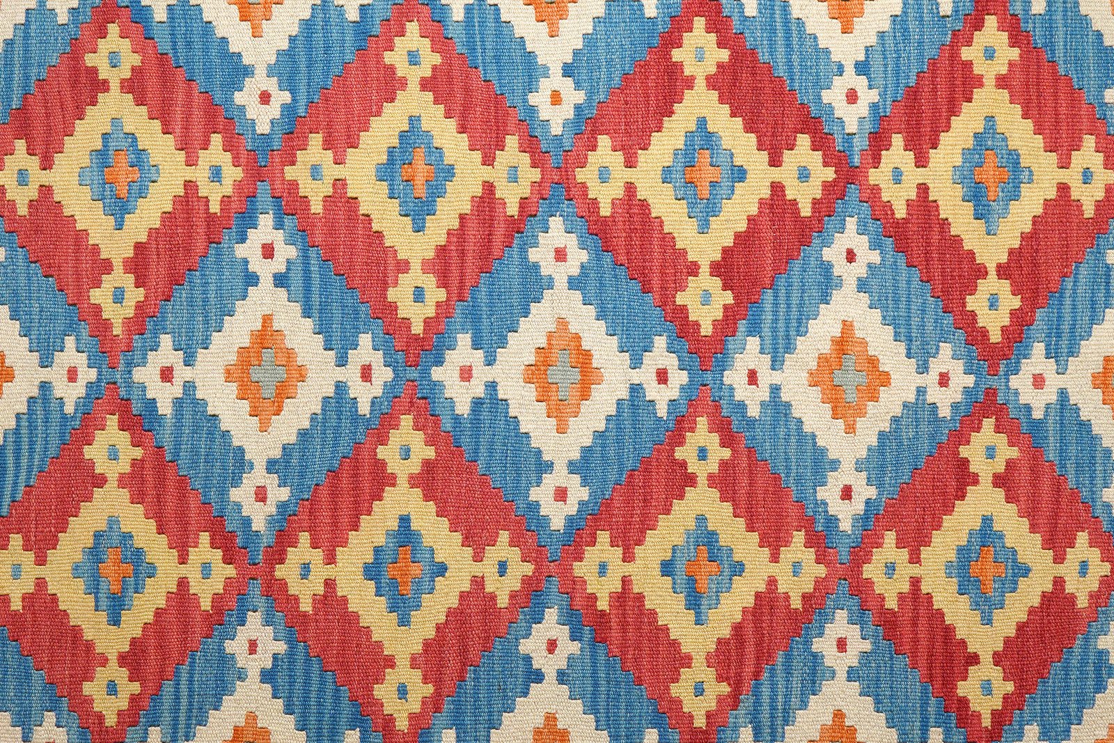 Kelim Gashgai — Handmade, 205x245 cm, Red, 100% Virgin Wool | View 5