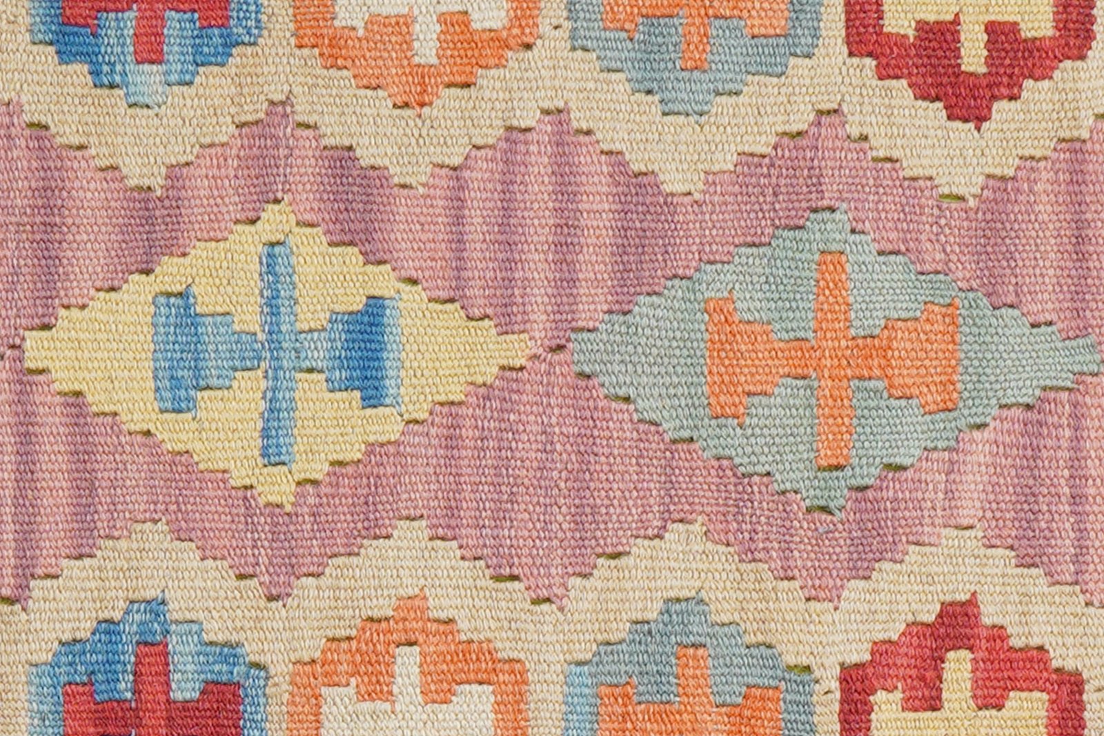 Kelim Gashgai — Handmade, 60x260 cm, Pink, 100% Virgin Wool | View 5
