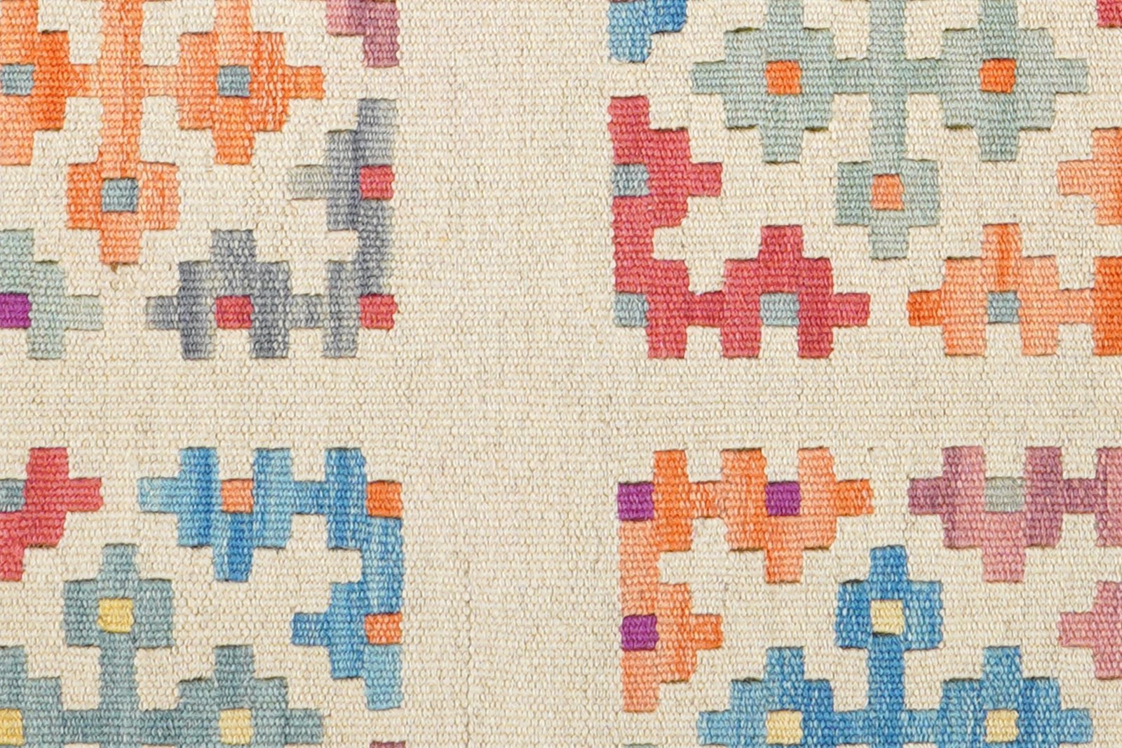 Kelim Gashgai — Handmade, 63x236 cm, Beige, 100% Virgin Wool | View 5